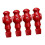 Foosball men replacement parts red 4 pieces 2