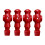 Foosball men replacement parts red 4 pieces 4
