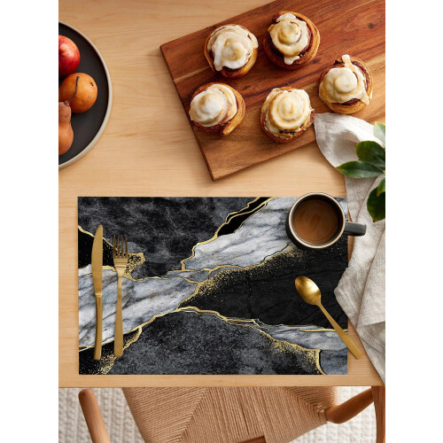 Black and White Marble Placemat 4 or 6 pcs 2