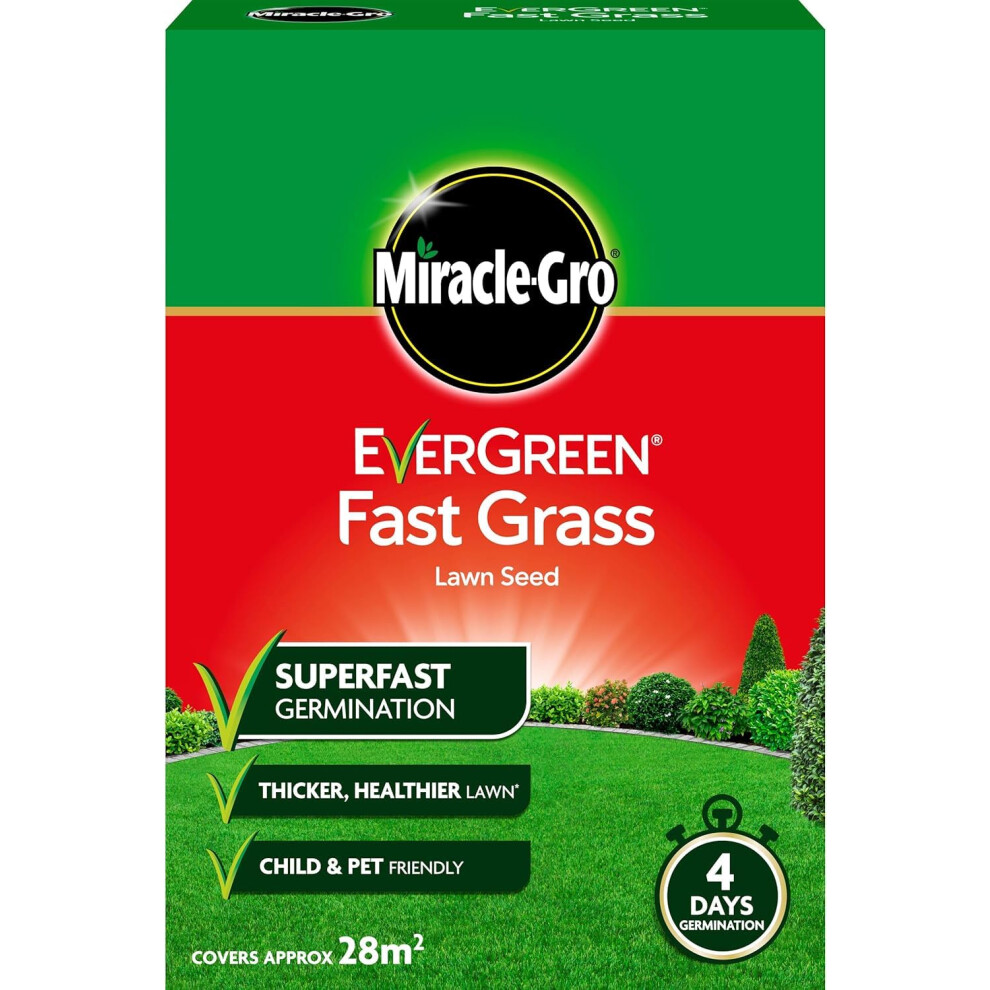 Miracle-Gro Evergreen Fast Grass Lawn Seed 840G - 28 M2