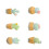 Cactus-shaped fridge magnets resin 6 pcs 5