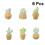 Cactus-shaped fridge magnets resin 6 pcs 6