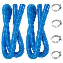 Leak-Resistant Pool Pump Replacement Hose Kit – 2 PE Hoses & 4 Clamps for 300, 330, 530, 1000 GPH Pumps, Above Ground Pools & Spas