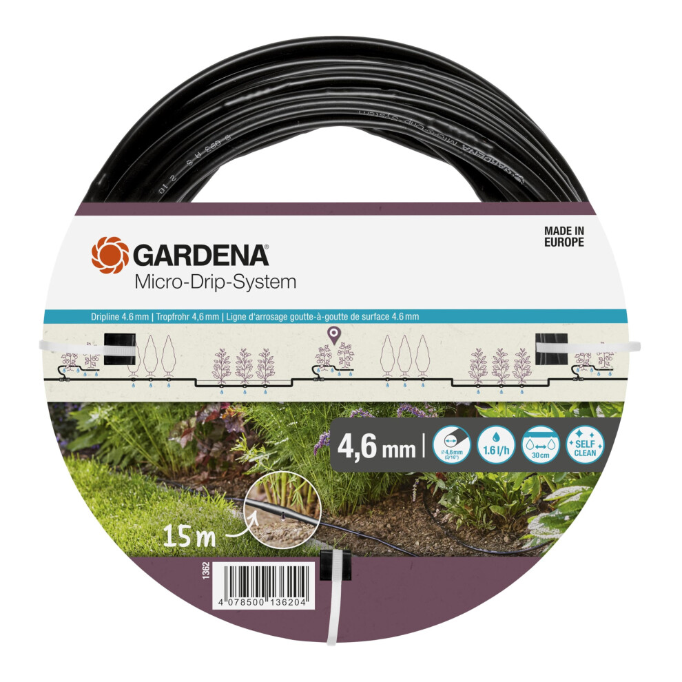 Photos - Other for Irrigation GARDENA Micro-Drip System Above-Ground Drip Irrigation Line 4.6 mm : Drip-irrigation line for above-ground instal (3/16 inch)