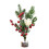 Mini sapin de Noël décoré de baies et de fleurs 2