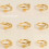 Herzring mit Initialen AZ, Edelstahl, Gold, Damen 3