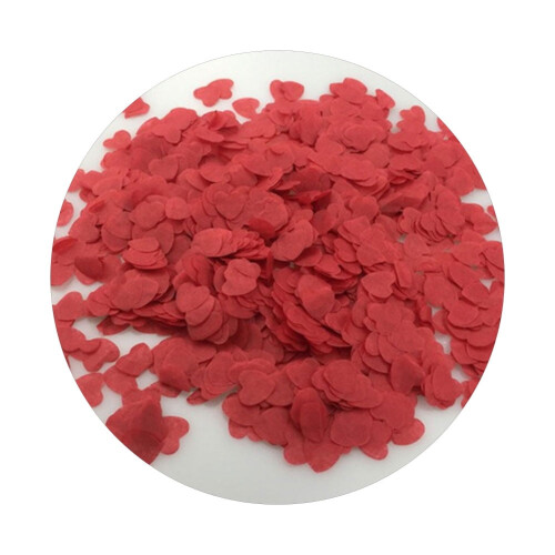 Herzförmiges rotes Papierkonfetti, 1,5 cm 1