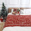 Christmas blanket red knitted 170x130cm 5