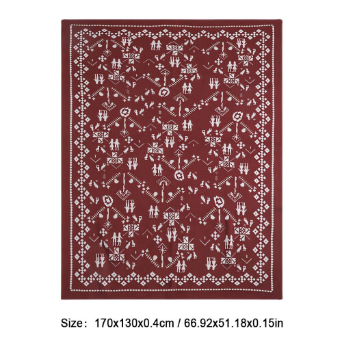Christmas blanket red knitted 170x130cm 2