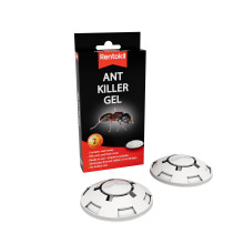 RENTOKIL Ant Killer Gel - Kills Ants and their Nests - Easy to Use Pre-filled Bait Station - No Mess - Contains Real Honey - For Home Use - 2 Pack