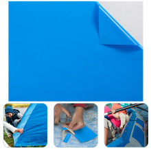 Syhood Extra Large Pool Liner Repair Patch 2.8 ft x 4.1 ft Blue Self Adhesive Vinyl Pool Patch Repair Kit for Christmas Bounce House Above Ground Poo