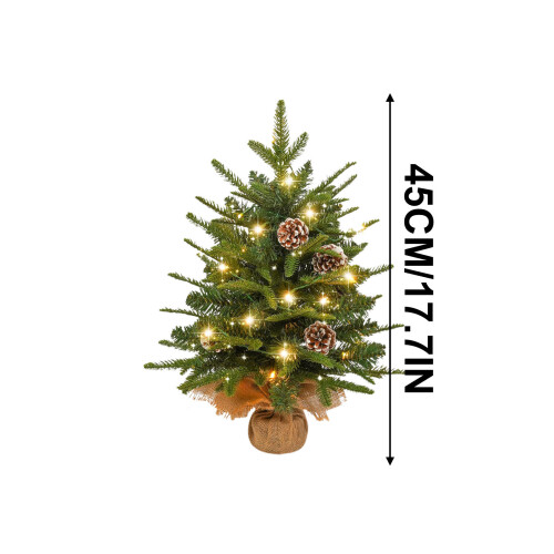Mini-Weihnachtsbaum 60 cm mit 30 warmweißen LED-Lichtern 2