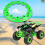 ATV wheel rim hub protector green 10 inches 8