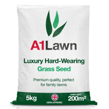A1 Lawn, AM Pro 8 Luxury Hard Wearing Grass Seed - Fast Growing, Pet & Child Friendly, DEFRA Approved, 20kg