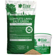 Elixir Gardens UK COMPLETE LAWN Weed, Feed & Mosskiller 10-2-2+8Fe | 4-in-1 Turf & Grass Fertiliser/Feed with Added Iron, Dicamba & Mecoprop-P | 32 S