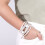 Håndlavet sølvcirkel læderarmbånd til kvinder 3