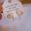 Super Mori Rose Butterfly Stud Earrings with Micro Zirconia 3