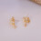 Super Mori Rose Butterfly Stud Earrings with Micro Zirconia 4
