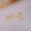 Super Mori Rose Butterfly Stud Earrings with Micro Zirconia 5