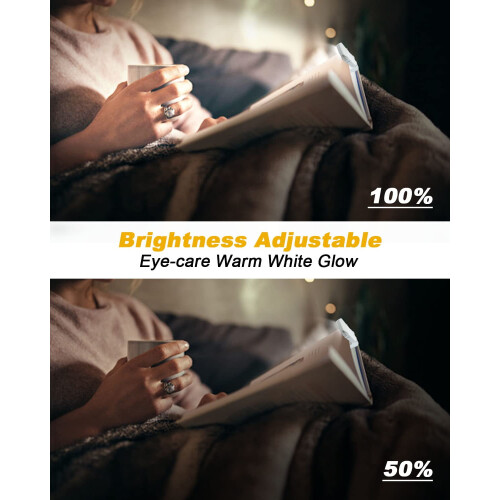 Lampe de lecture rechargeable USB blanche, 2 niveaux de luminosité 1