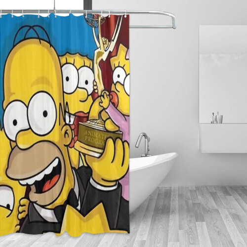 Simpsons Duschvorhang, 152 x 183 cm, wasserdicht, schimmelresistent 2