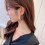 S925 Silver C-Shaped Large Circle Earrings 1 Pair 4