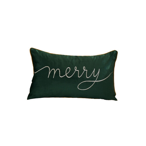 Housse de coussin décorative de Noël rouge, format Queen, 50 x 30 cm 1