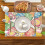 Oster-Tischsets mit Hasen- und Blumenmuster, 4er-Pack 4