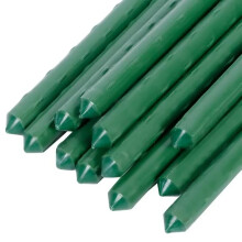 1.2m x 11mm Green Garden Plant Stakes Climbing Plants Support Canes Poles Sticks Spikes - Made from Strong Steel with a Plastic Coating (50)
