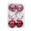 Christmas Tree Ball Baubles Red 8cm 6 Pack 3