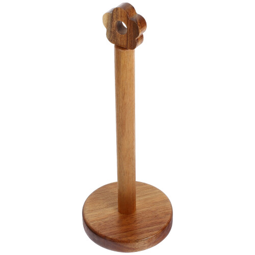 Wooden Kitchen Paper Towel Holder Standing 2