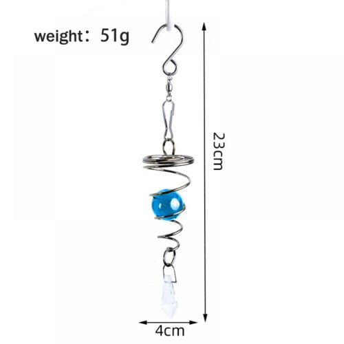 Glaskugle vindspinner ornament dyb lilla 23x4 cm 1