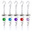 Glaskugle vindspinner ornament dyb lilla 23x4 cm 3