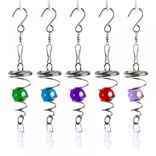 Glaskugle vindspinner ornament dyb lilla 23x4 cm 2