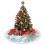 Weihnachtsbaumrock mit Fransen und Spitze, 36 Zoll 4