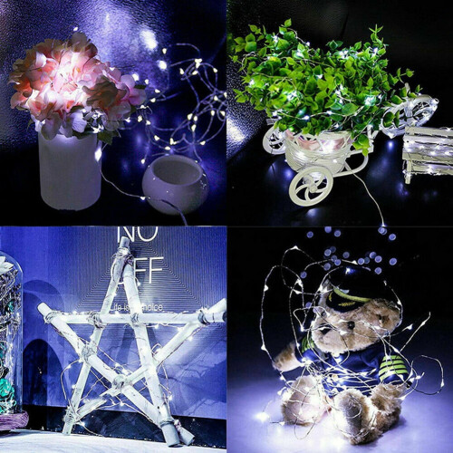 Luci a stringa a LED solari USB con filo di rame, lunghezza 2-10 m, impermeabili. 1