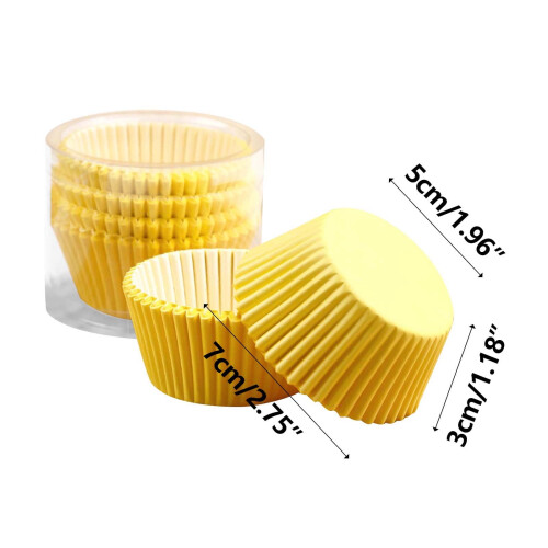 YOLOKE nonstick parchment cupcake liners yellow 2
