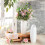 White Plastic Vases 8 inch 5 pack 3
