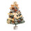 Jacenvly mini flocked Christmas tree with ornaments white 3