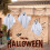 Halloween glödande spökdekoration utomhus LED vit 3 st 3