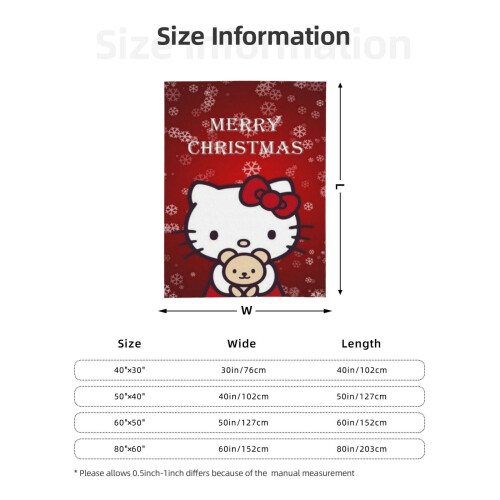 Κουβέρτα Hello Kitty από fleece, εξαιρετικά μαλακή 40x30 ίντσες 2