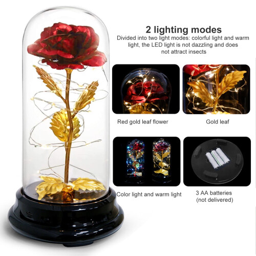 Cúpula de flores LED azul PC rosa 10m 2