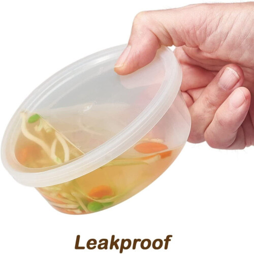Recipiente pentru alimente delicatese cu capace etanșe, pachet de 120, 8 oz 1