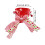 Red Christmas Tree Topper Hat with Striped Bow 1pc 3