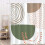Boho Duschdraperi Grön Beige 72x72 Vattentät 2