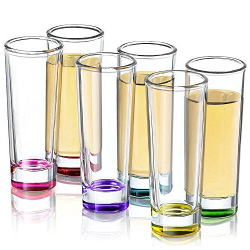 JoyJolt Hue Farbglas-Shotgläser, 6er-Set (2 oz) 2