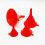 Small Red Plastic Funnel Set 2 Pack 4 Pieces 6
