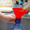 Small Red Plastic Funnel Set 2 Pack 4 Pieces 7