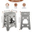 Folding Step Stool 17.9" 220 lbs Grey 2PCS 4