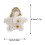 White Plush Five-Pointed Star Bell Doll Decoration 1pc 3
